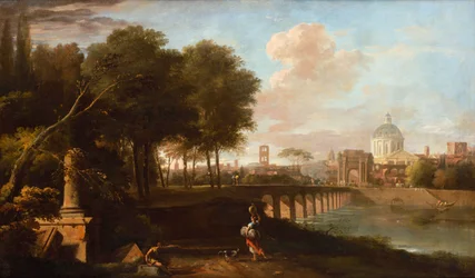Classical Landscape, with Wren’s Dome of King Charles Court, Greenwich Hospital (Today the Royal Naval College, Greenwich)
